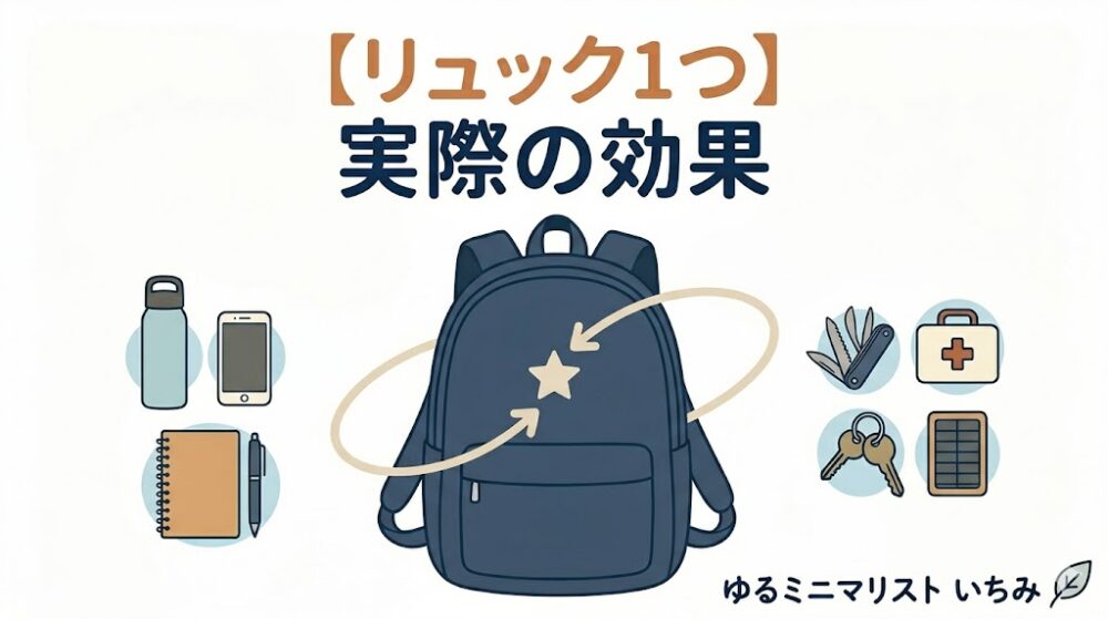 【リュック1つ】実際の効果　見出し画像